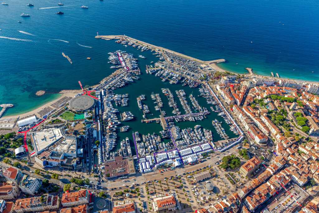 Cannes Yachting Festival aerial view